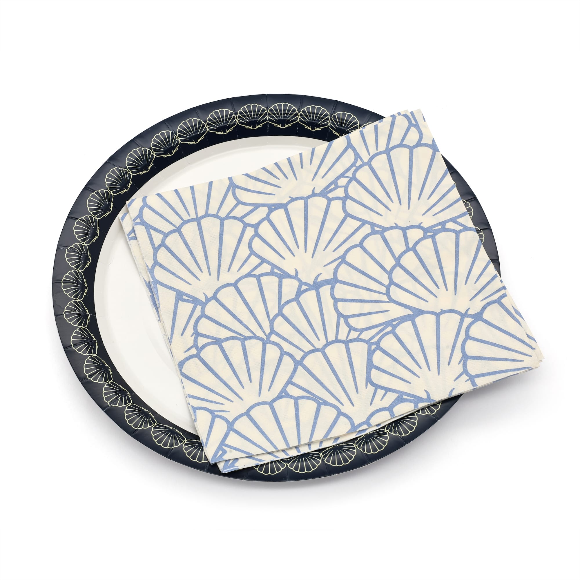 Modern Coast Blue Shell Rim Dinner Plates, 10ct. by Celebrate It™